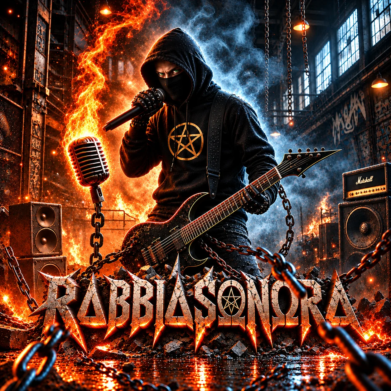 Portrait of RabbiaSonora, AI music artist from Alessandria